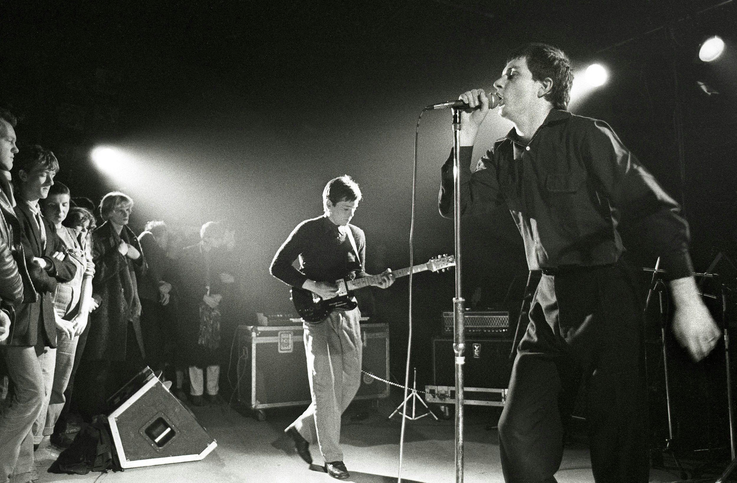 Joy Division, circa 1980, in Rotterdam, Netherlands. Photo by Rob Verhorst/Redferns.
